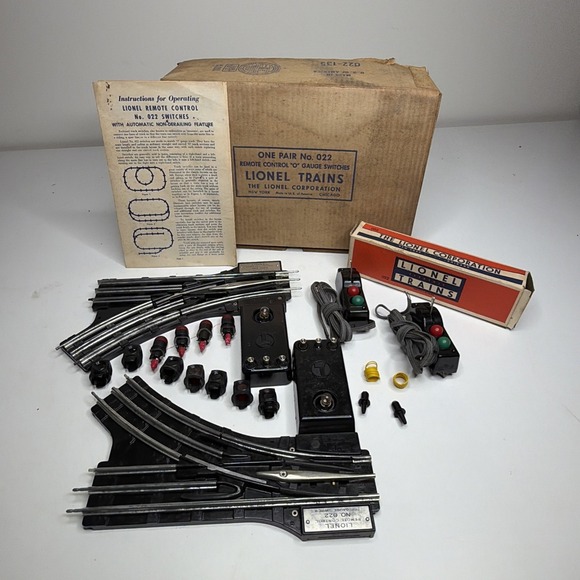 Lionel Train No. O22 Remote Control SwitchesOriginal Box with Instructions